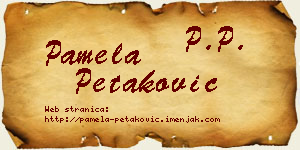 Pamela Petaković vizit kartica